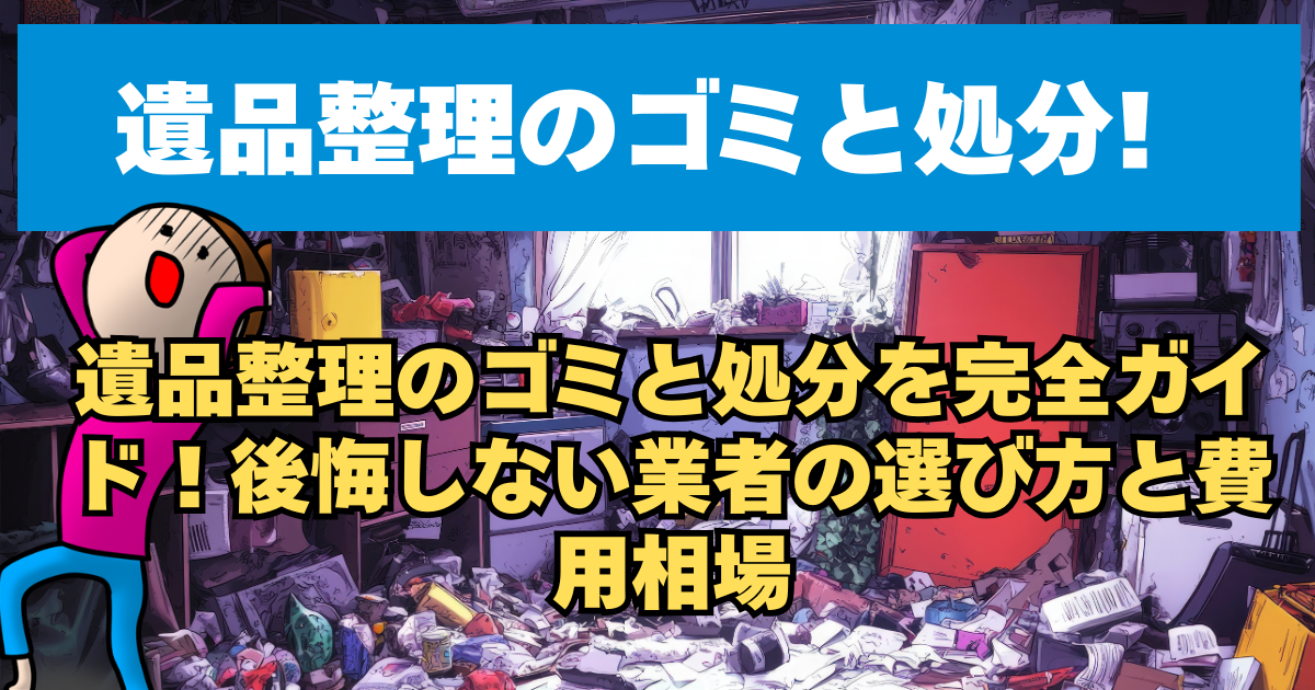 遺品整理のゴミと処分を完全ガイド！後悔しない業者の選び方と費用相場