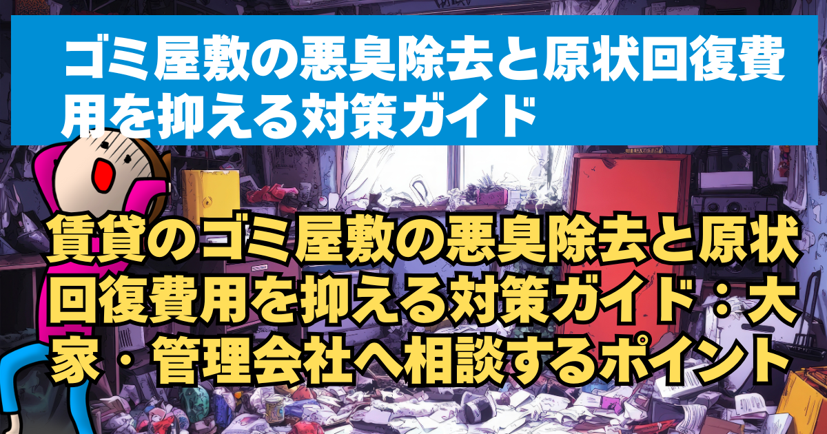 賃貸のゴミ屋敷の悪臭除去と原状回復費用を抑える対策ガイド：大家・管理会社へ相談するポイント