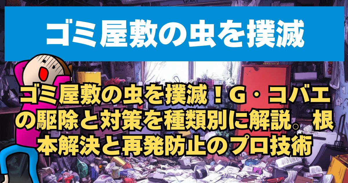 ゴミ屋敷の虫を撲滅！G・コバエの駆除と対策を種類別に解説。根本解決と再発防止のプロ技術