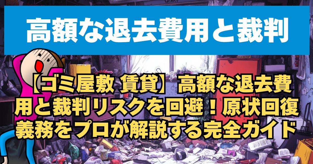 【ゴミ屋敷 賃貸】高額な「退去費用」と「裁判」リスクを回避！「原状回復義務」をプロが解説する完全ガイド